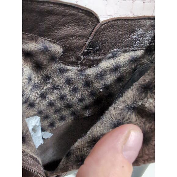 Born Alter Cognac Brown Leather Ankle Boot Women's Size 9.5 Side Zip EUC - Picture 13 of 14